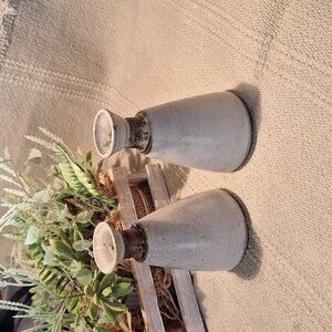 Havill studio pottery pair of candle holders / small vases